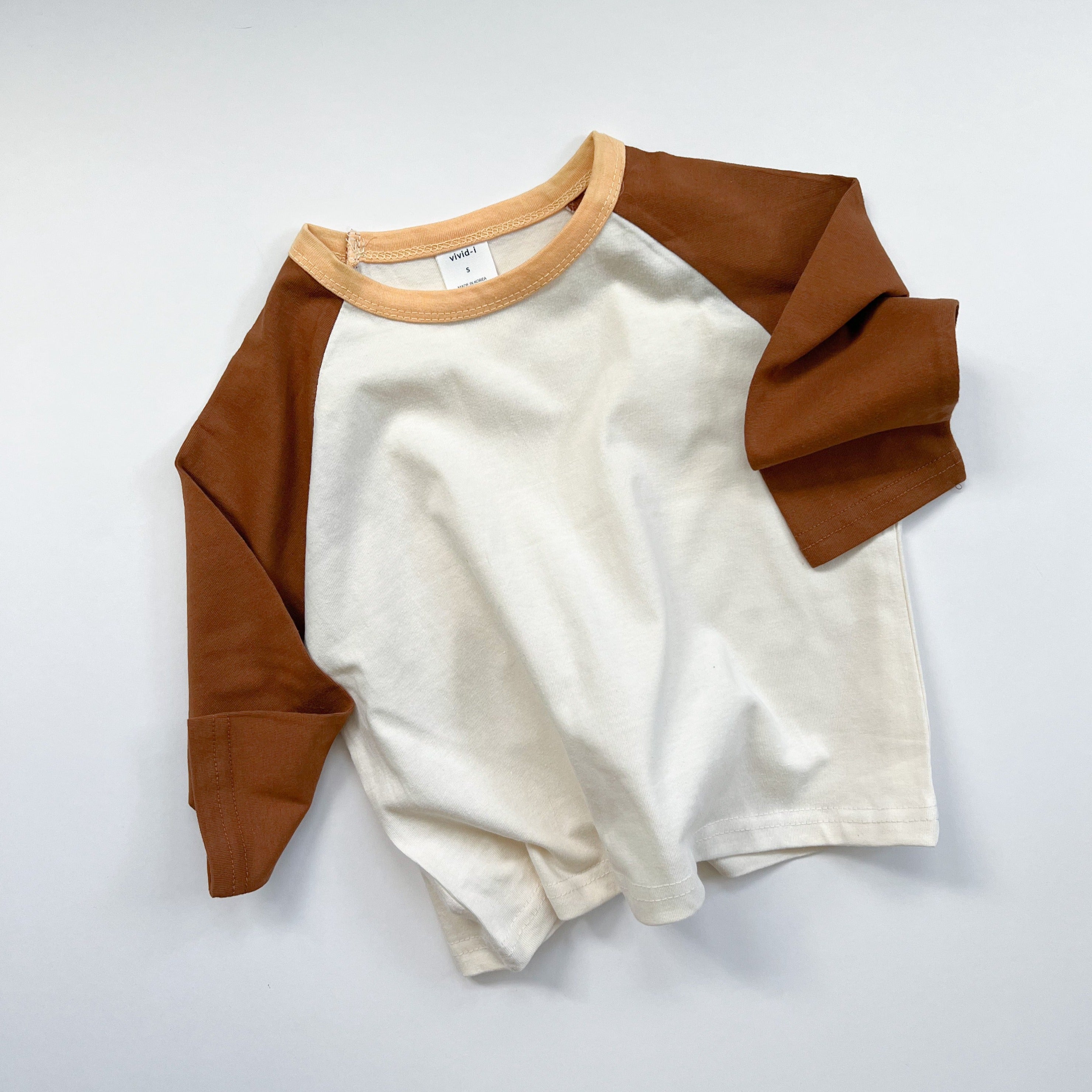 Brown New Vintage Cropped Raglan T-Shirt